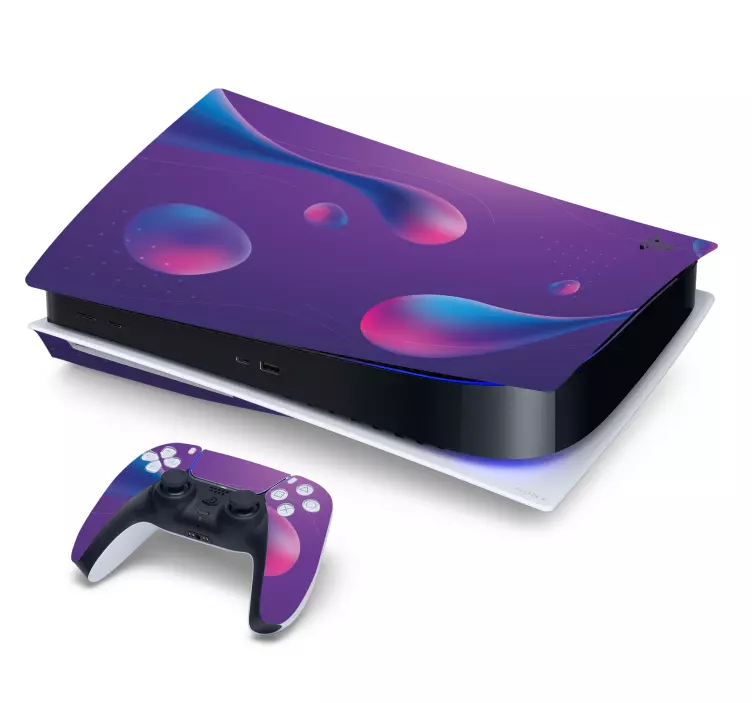 Skin PS5 fondo liquido morado - TenVinilo