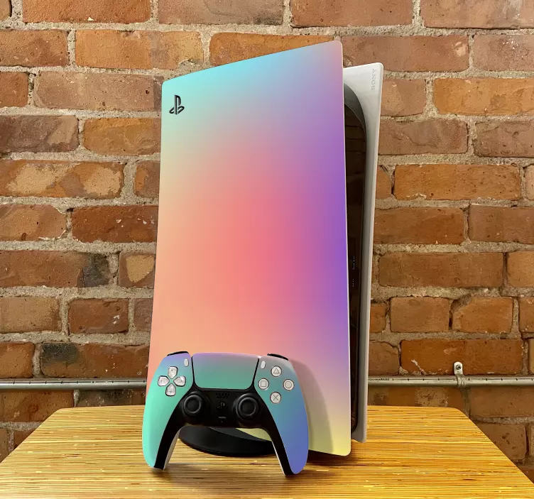 Skin PS5 Gradiente de arco iris - TenVinilo
