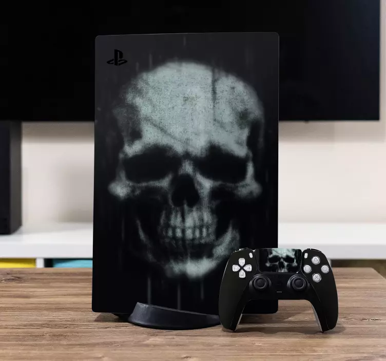 Skin PS5 piel de calavera grunge - TenVinilo