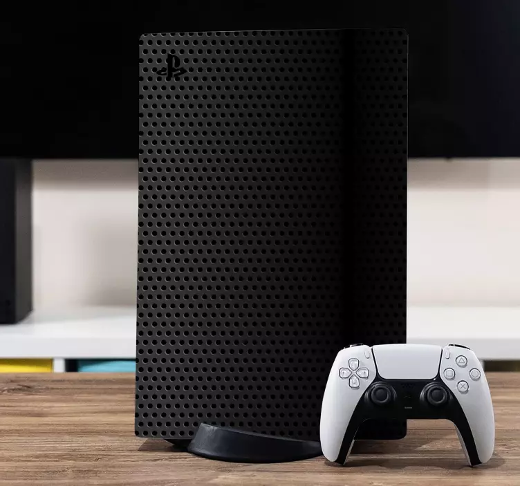 Skin PS5 textura de color negro - TenVinilo