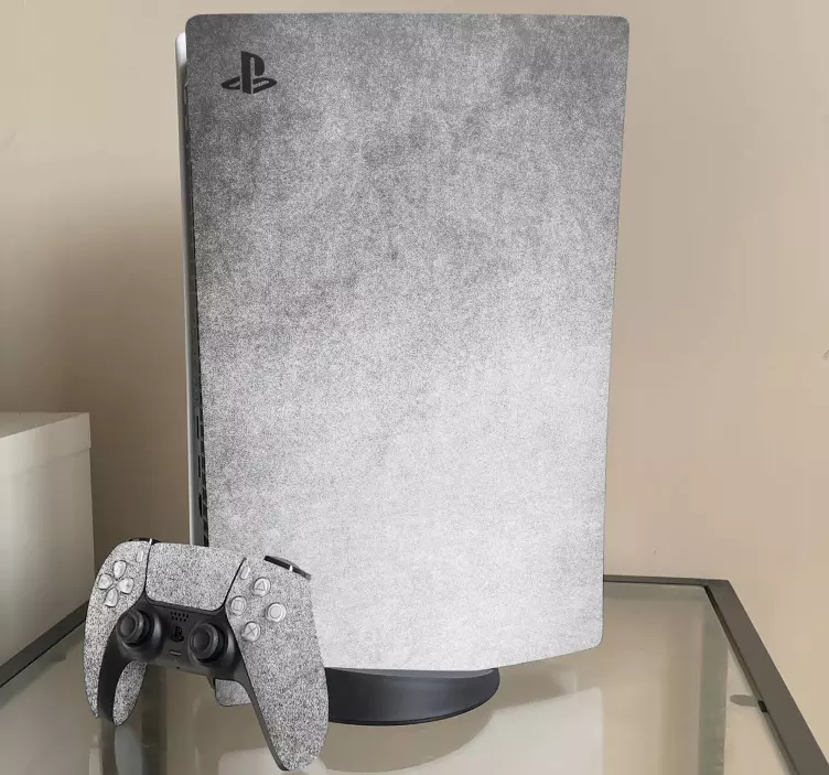 Skin PS5 textura tonos plateados - TenVinilo