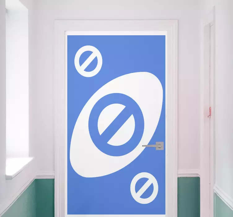 Vinilo puerta diseño circular nítido - TenVinilo