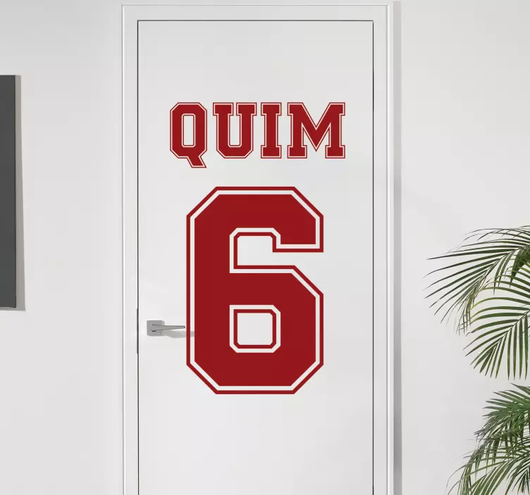 Vinilo para puerta nombre y numero - TenVinilo