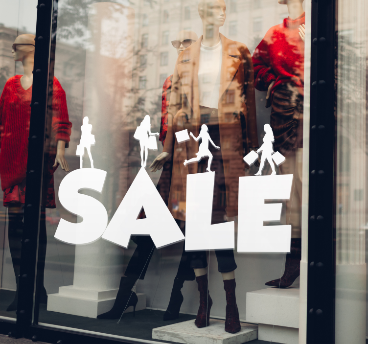 Vinilo rebajas cartel de venta de negocio - TenVinilo