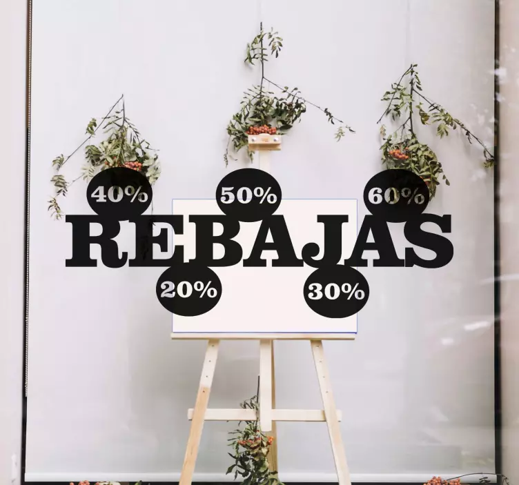 Vinilo rebajas con 5 descuentos personalizables - TenVinilo