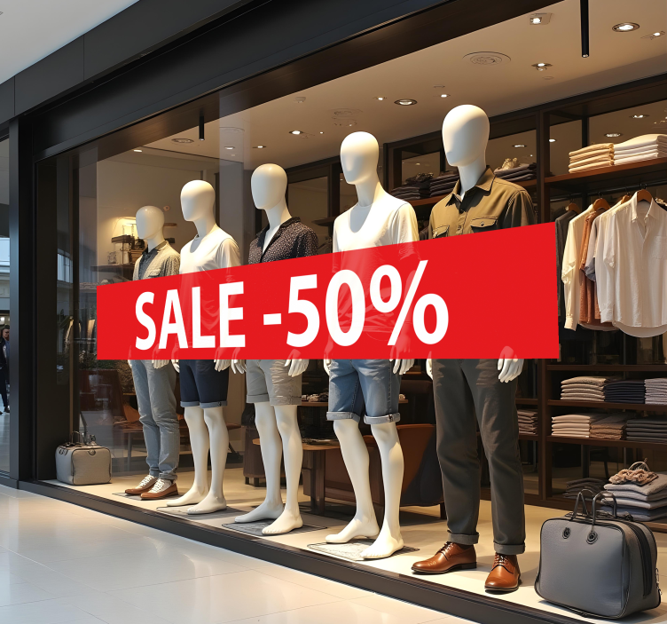 Vinilo rebajas descuento personalizado - TenVinilo