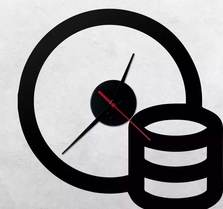 Vinilo reloj diseño monocolor con monedas - TenVinilo