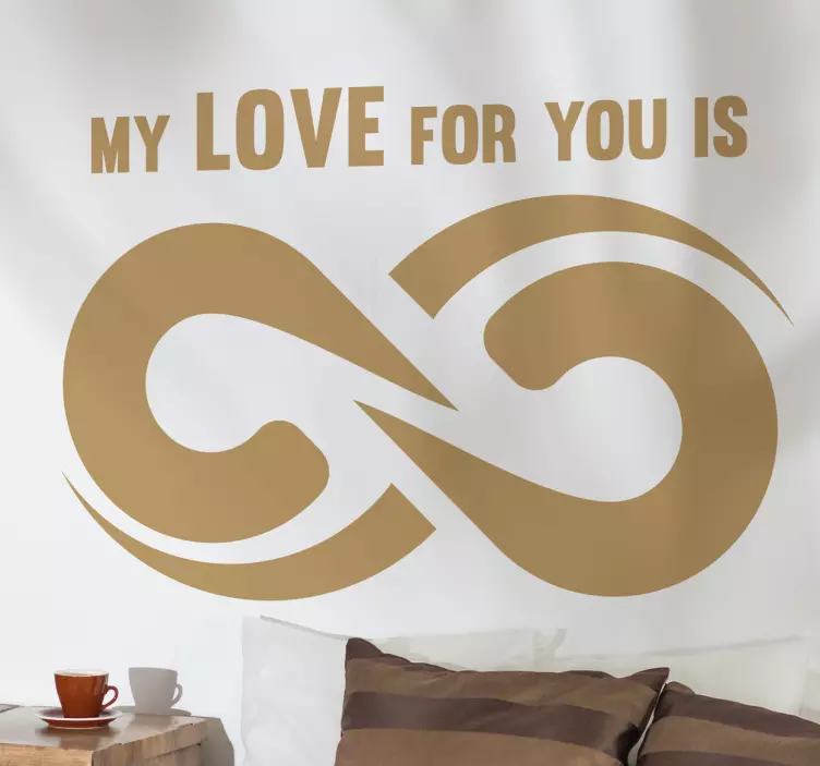 Vinilo símbolo infinito my love - TenVinilo