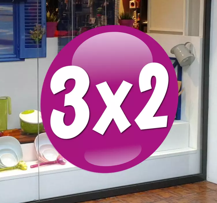 Vinilo tienda personalizable círculo morado - TenVinilo