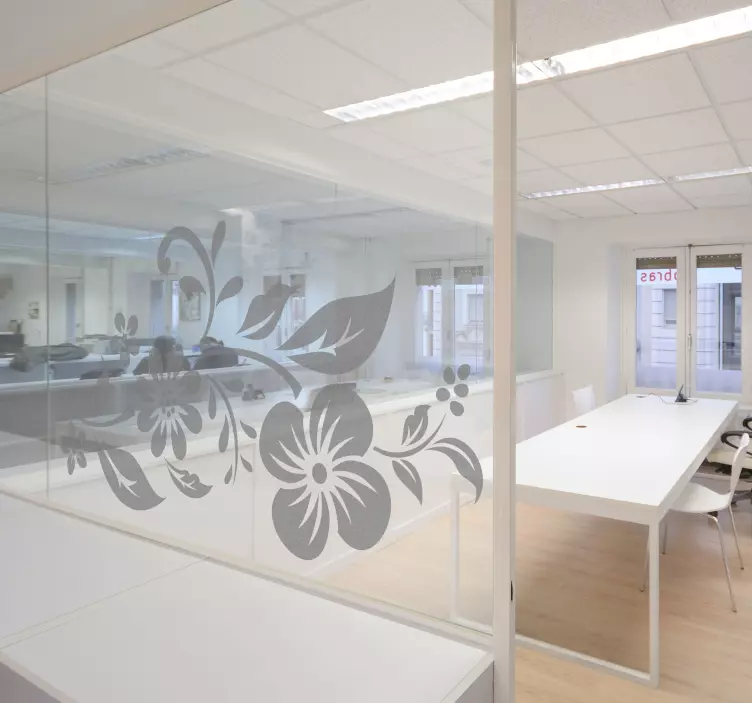 Vinilo para cristales flores translúcidas - TenVinilo