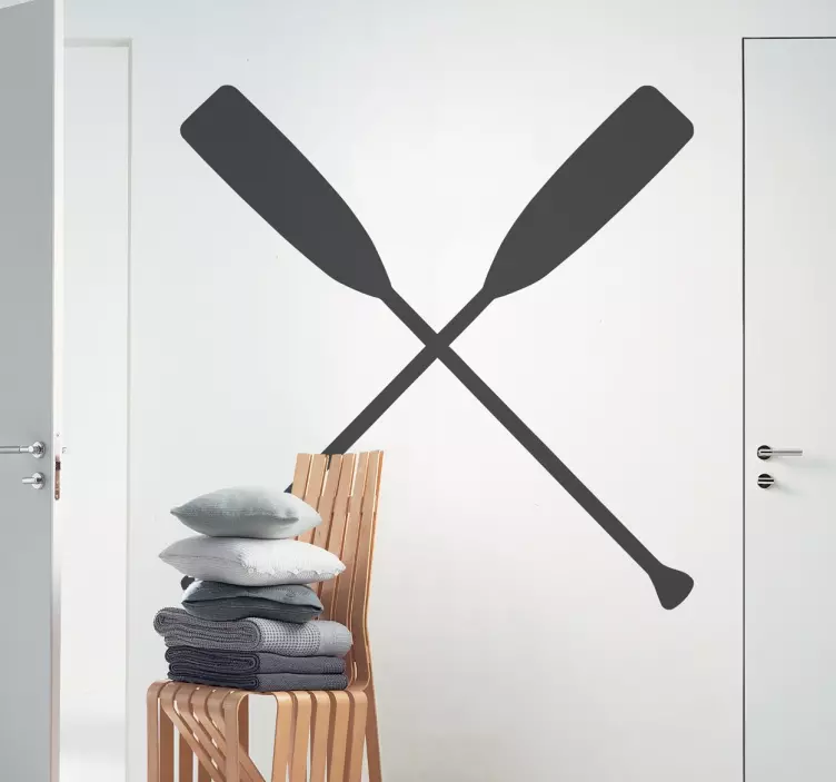 Vinilos marineros remos cruzados - TenVinilo