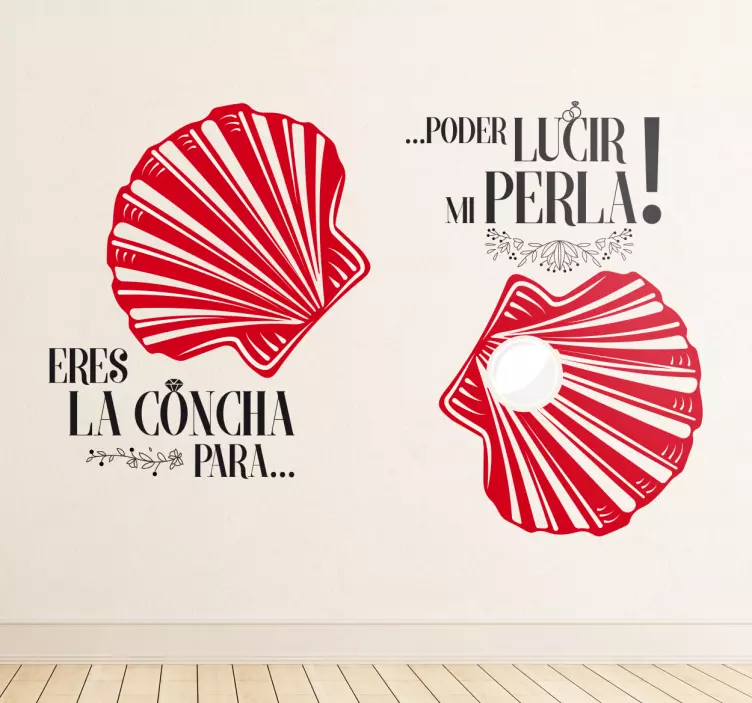 Vinilos para boda media concha - TenVinilo