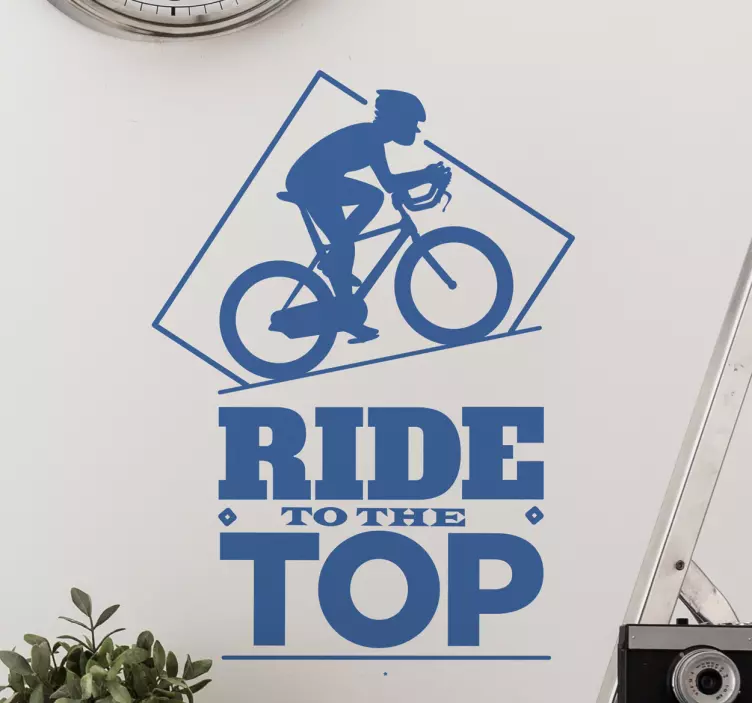 Vinilos para ciclistas ride to the top - TenVinilo