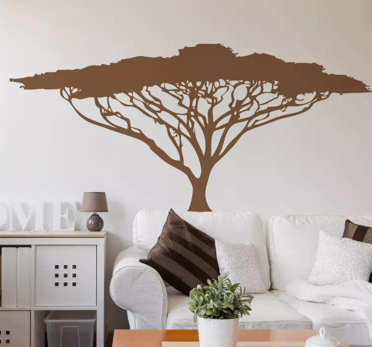 Vinilos para salón árbol africano - TenVinilo