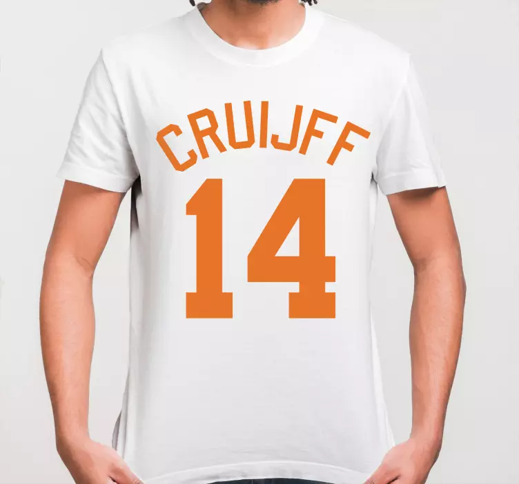 14 camiseta personalizada cruyff text - TenVinilo