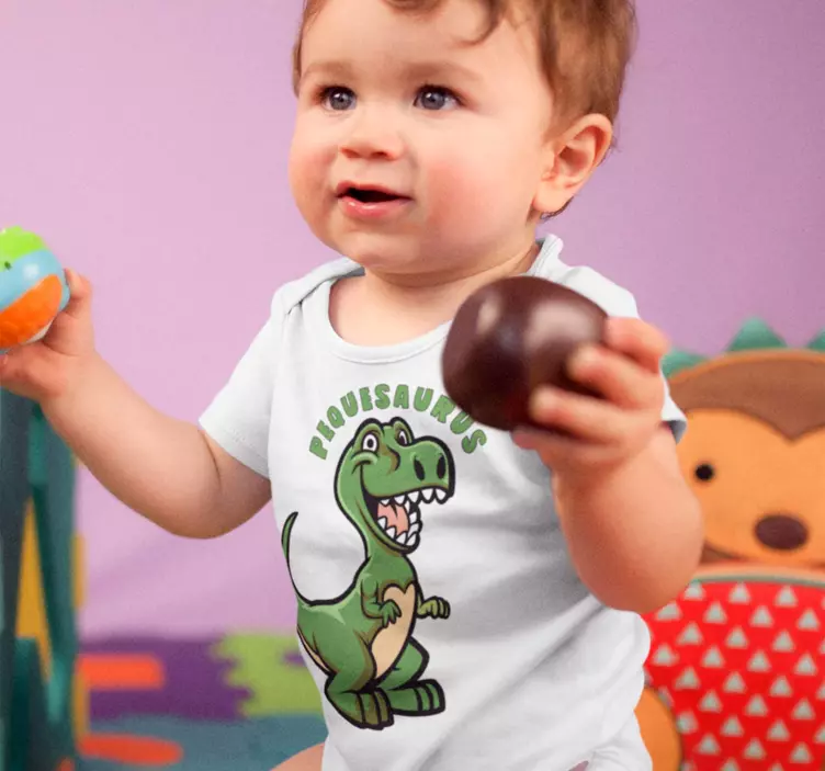 Camiseta bebé Dinosaurios Pequesaurus - TenVinilo