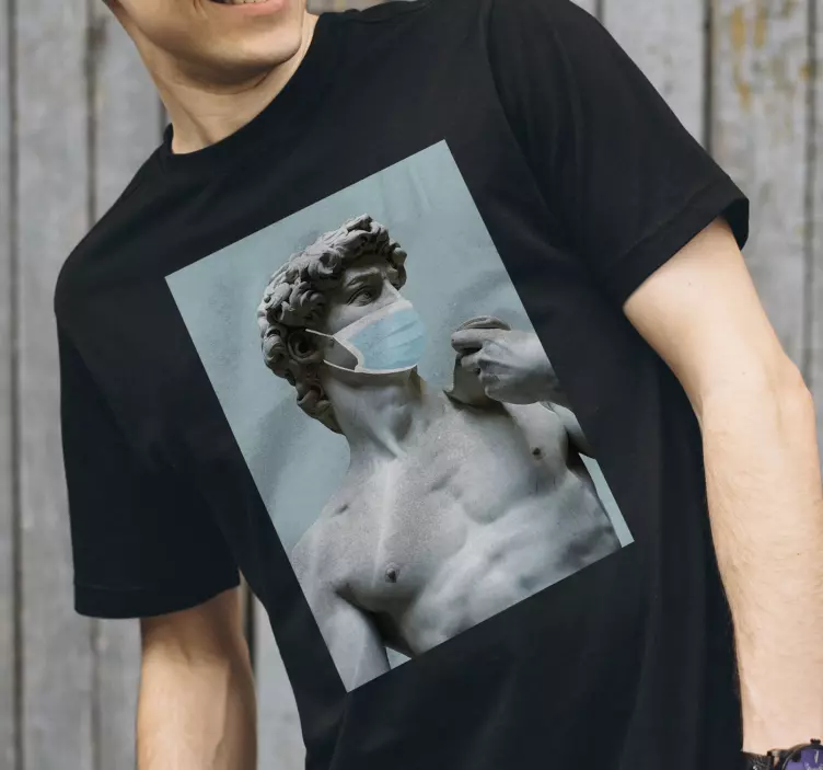 Camiseta personalizada david con máscara - TenVinilo