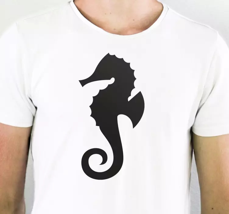 Camiseta personalizada silueta de caballo de mar - TenVinilo