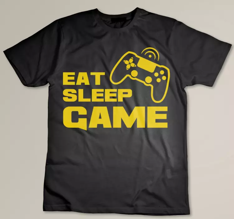 Camiseta personalizada del diseño del juego del sueño de comer - TenVinilo