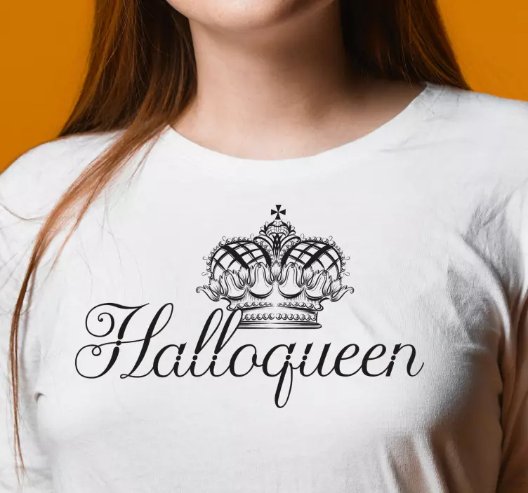 Camiseta Halloween frase Halloqueen - TenVinilo