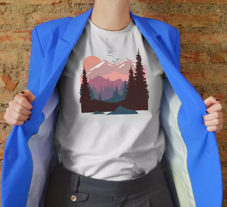 Camiseta personalizada escena de la naturaleza - TenVinilo
