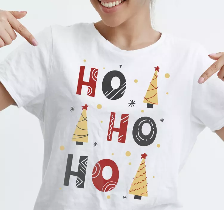 Camiseta navideña Ho - TenVinilo