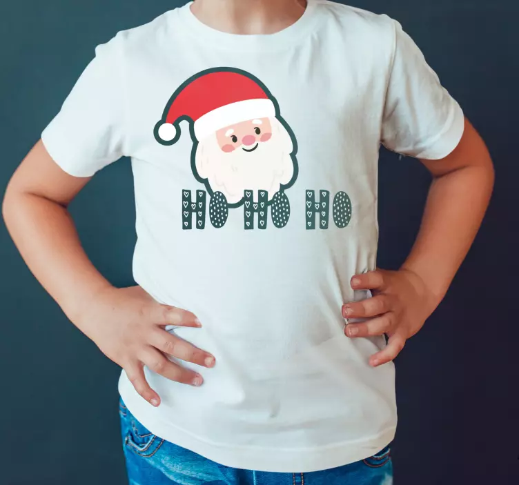 Camiseta navideña Santa claus "ho ho ho" - TenVinilo