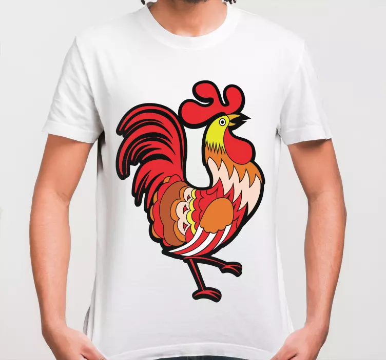 Camiseta personalizada de pollo moderno dibujado a mano - TenVinilo