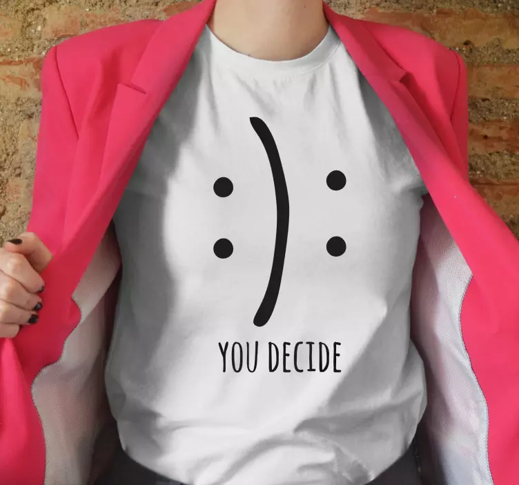 Camiseta personalizada feliz o triste - TenVinilo