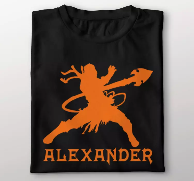 Camiseta guerrero con nombre - TenVinilo