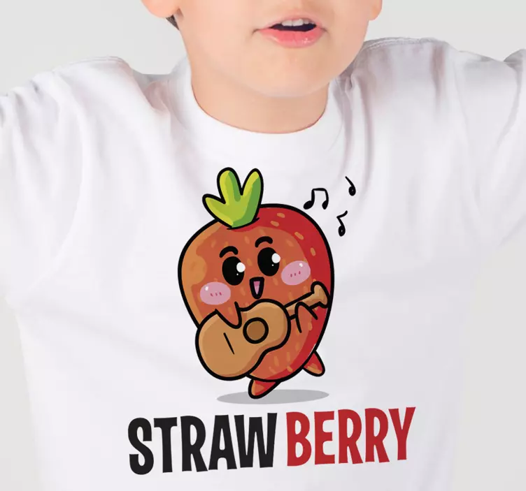 Camiseta infantil diseño de fresa - TenVinilo