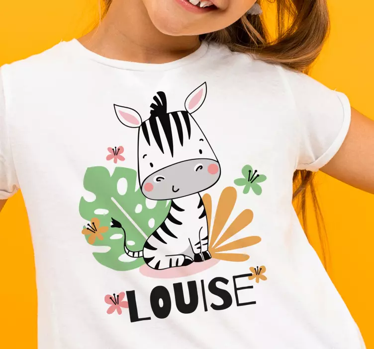 Camiseta infantil Hermosa cebra para niños - TenVinilo