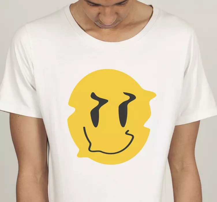 Camiseta infantil Sonrisa amarilla distorsionada - TenVinilo