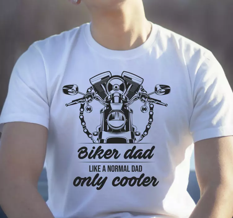 Camiseta para Día del Padre Papá motorista - TenVinilo
