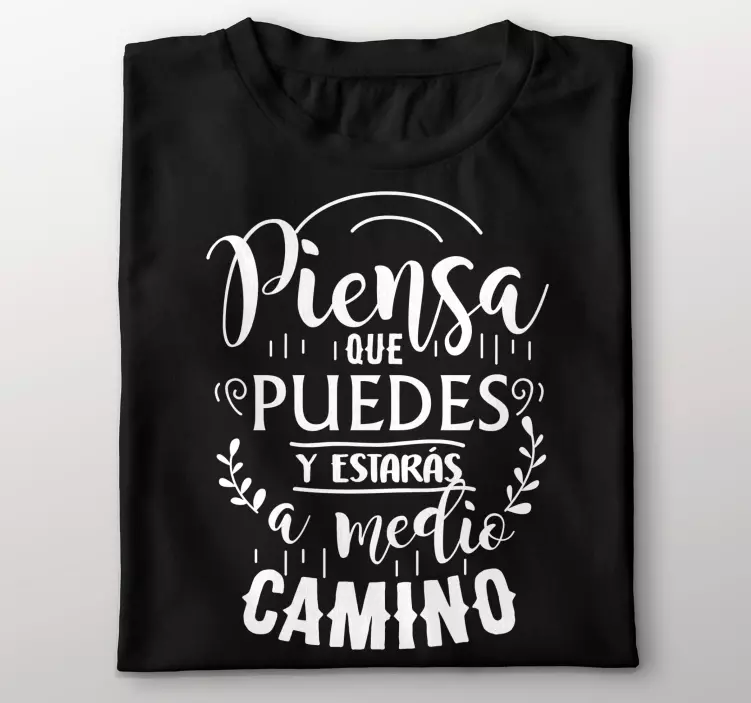 Camiseta personalizada "piensa que puedes" - TenVinilo