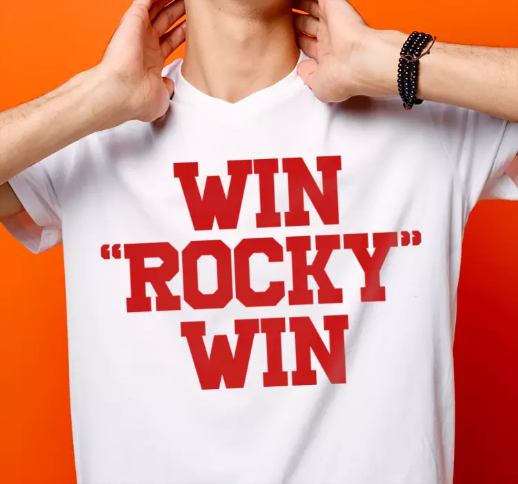 Camiseta personalizada "win rocky win" - TenVinilo