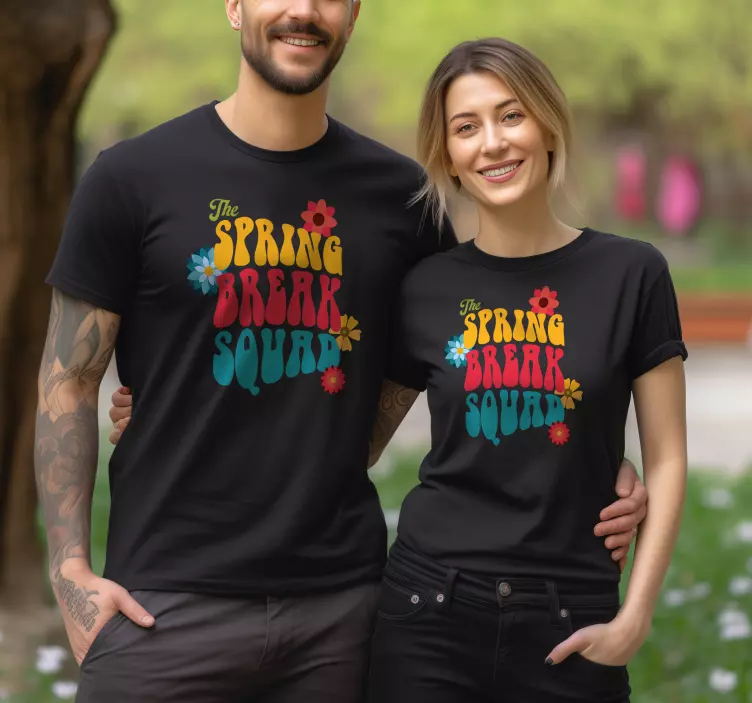 Camisetas de novios equipo de vacaciones de primavera - TenVinilo