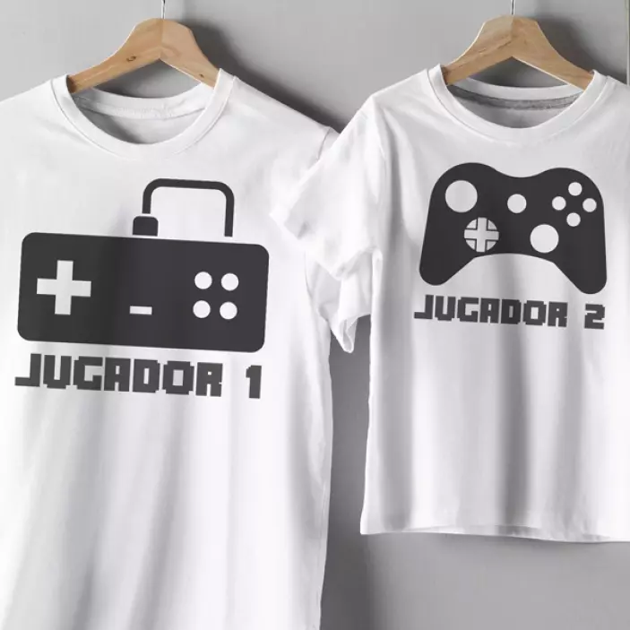 Camiseta padre e hijo Jugador uno y jugador dos - TenVinilo