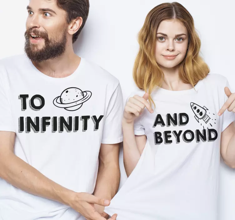 Camisetas parejas Al infinito y más allá - TenVinilo