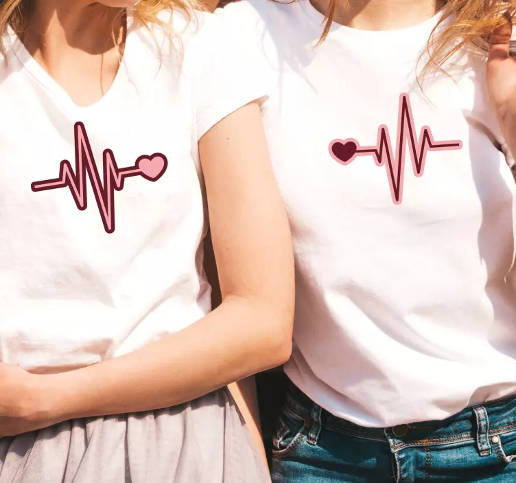 Camisetas parejas Mi corazón pertenece a ella - TenVinilo