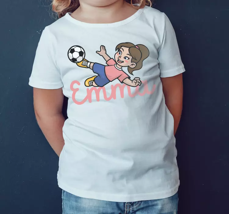 Camisetas con nombre Chica futbolista - TenVinilo