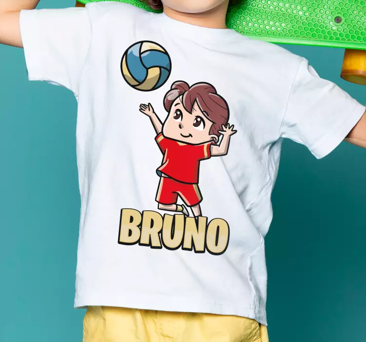 Camisetas con nombre Jugador de voleibol infantil - TenVinilo