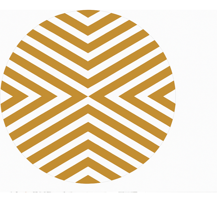 Alfombra vinílica comedor patrón de chevron mostaza - TenVinilo