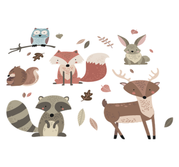 Alfombra vinílica de animales estilo otoñal - TenVinilo