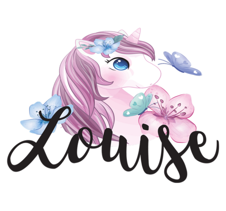 Alfombra vinílica de animales unicornio con mariposa - TenVinilo