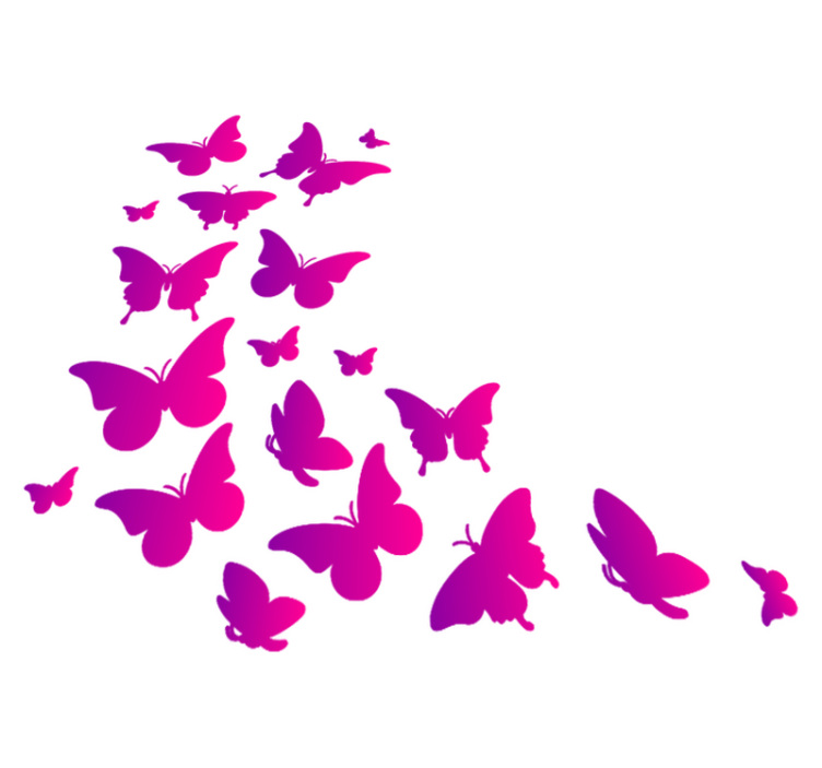 Alfombra vinílica de animales mariposa de ventana - TenVinilo