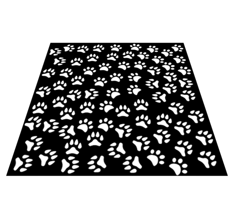 Alfombra vinílica de animales estampados blancos - TenVinilo