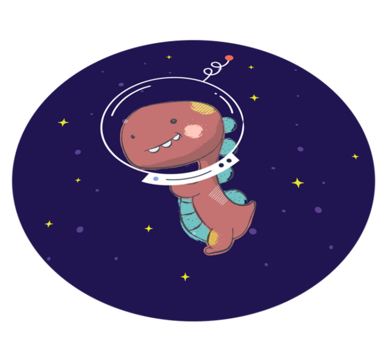 Alfombra vinílica de animales t-rex espacial - TenVinilo