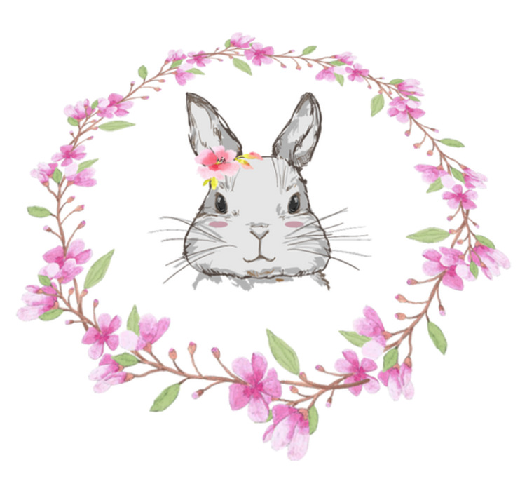 Alfombra vinílica de animales África salvaje niña conejo - TenVinilo