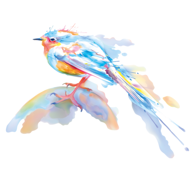 Alfombra vinílica de animales salpicadura de aves - TenVinilo